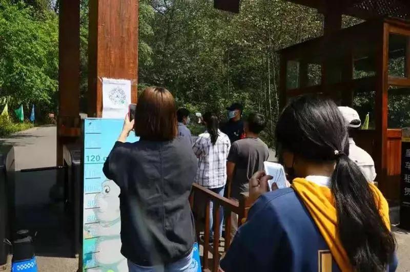 游客有序掃碼入園
